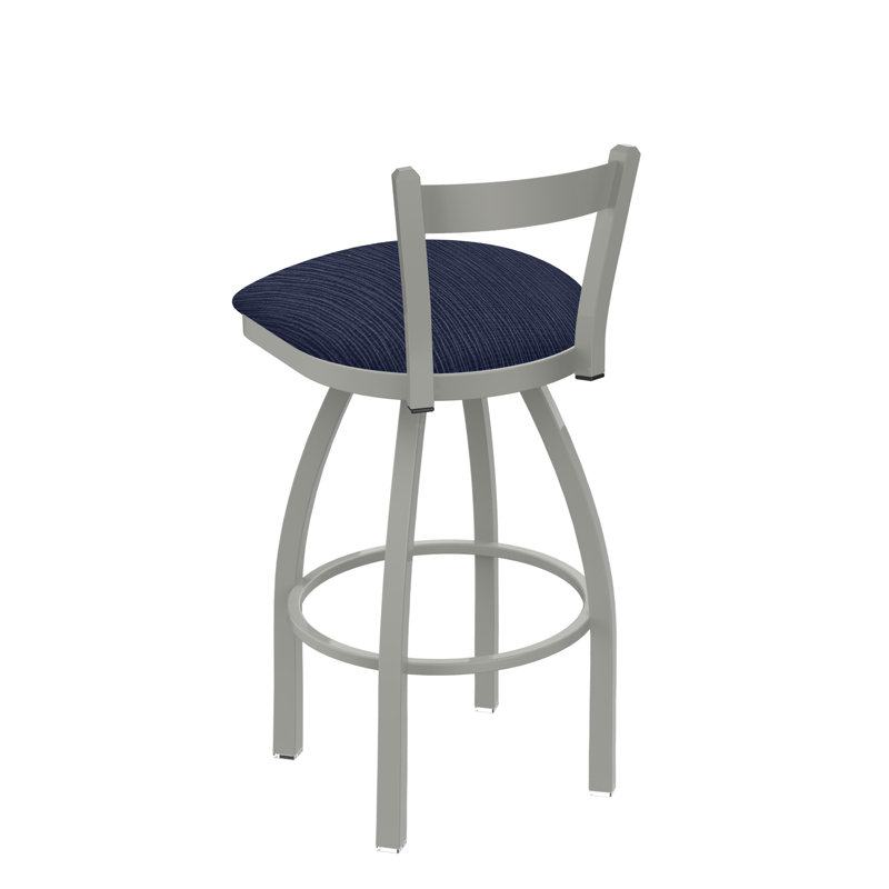 Tabouret de bar 821 Catalina, Ancre graphique, Nickel anodisé, Tabouret de comptoir (assise de 25 po de hauteur)