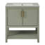 Meuble-lavabo de 30 pouces avec lavabo en céramique et rangement polyvalent-1253470782