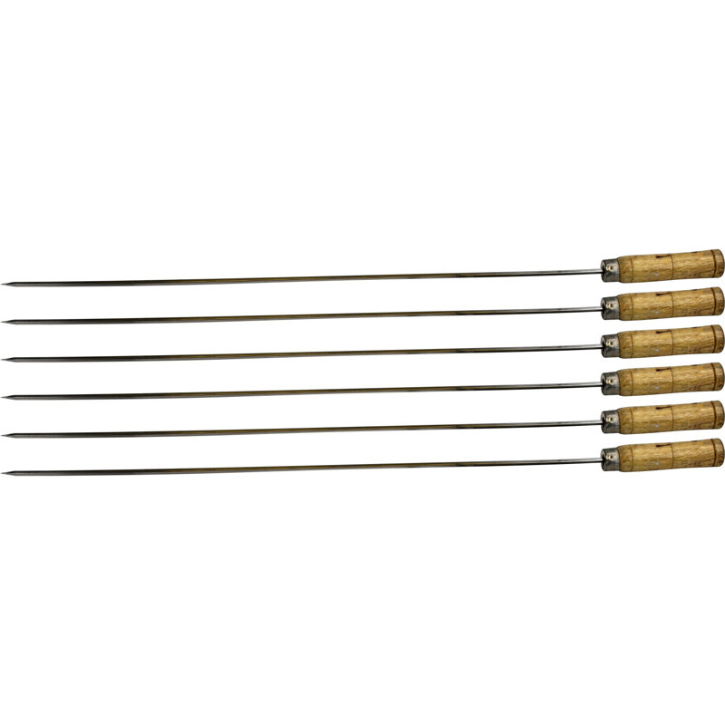 Stainless Steel Skewer and Shish Kebab, 0.6cm H x 60.96cm W x 0.6cm D