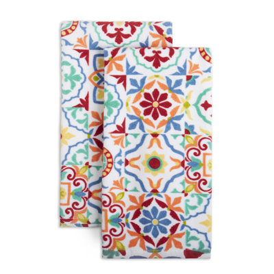 Fiesta Worn Tiles Kitchen Towels Set