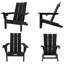 Ensemble de 2 chaises Adirondack pliables en PEHD avec support pour téléphone portable Maillet (ensemble de 2)-123349696-133403031