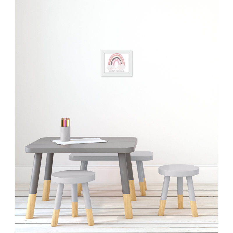 Être un arc-en-ciel, H 10 po x l 12 po x P 0,63 po, Cadre blanc