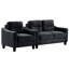 2 velours avec structure stable, convient au canapé de décoration de salon pour les petits espaces, tissu chenille, couleur noire-121095191-121095190-121095192