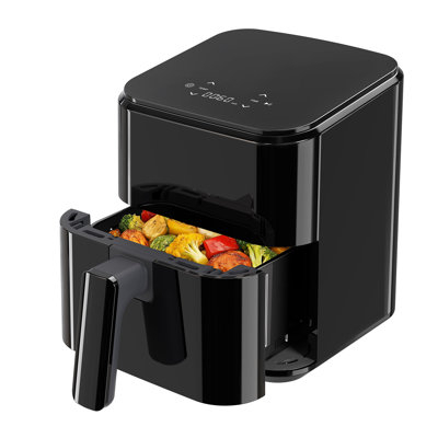 3.2 Quart Air Fryer with Viewing Window & 304 Stainless Steel Coating
