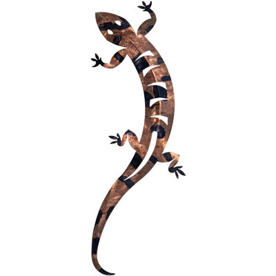 Meyerdirk Art Southwestern Copper Lizard Wall Art - Steel