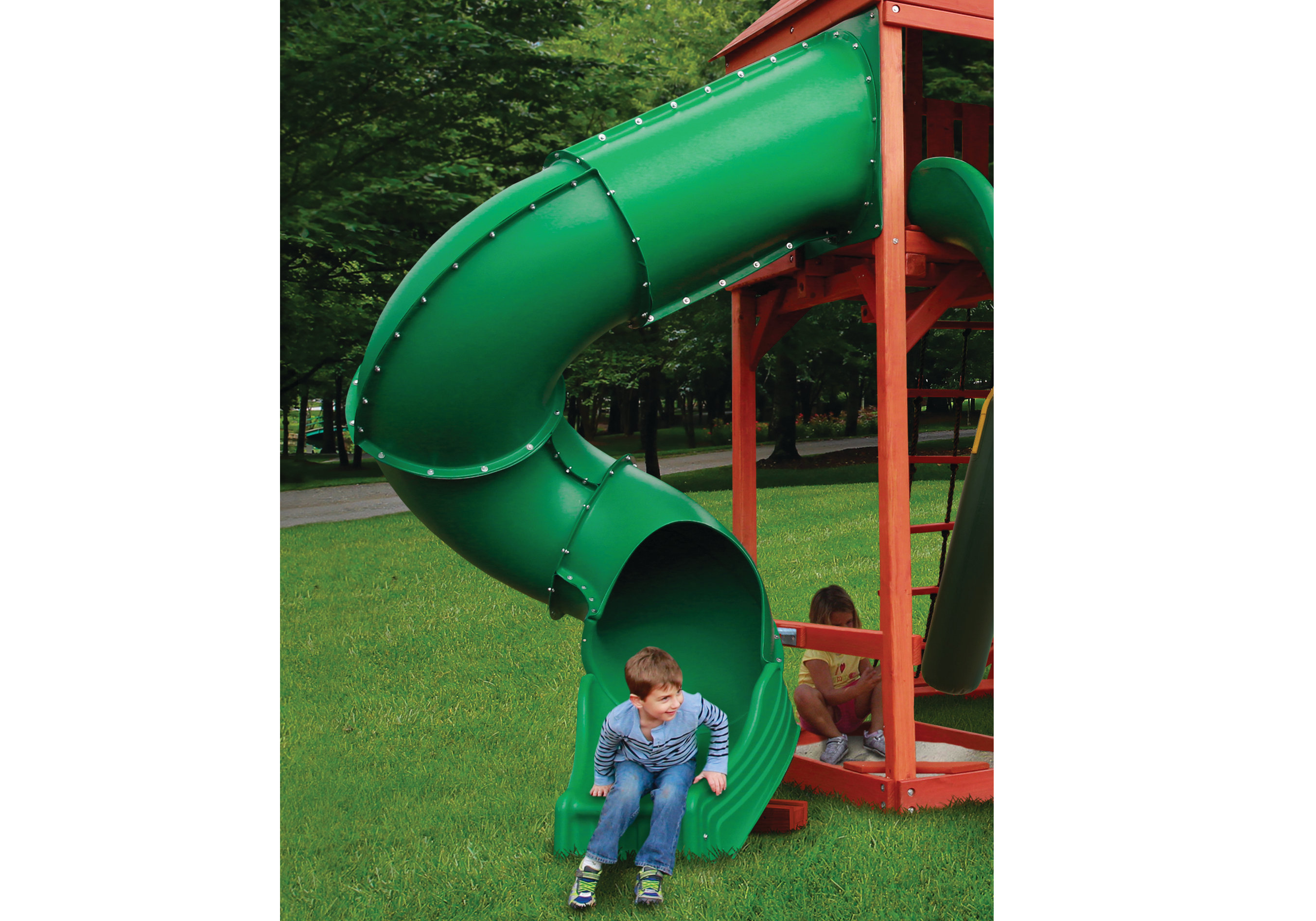 SwingnSlide Turbo Spiral Slide 7' Deck & Reviews Wayfair