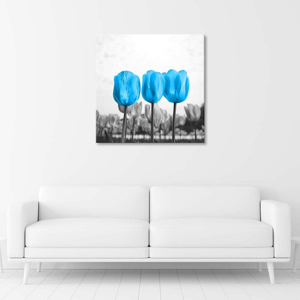 Leinwandbild Blue tulips