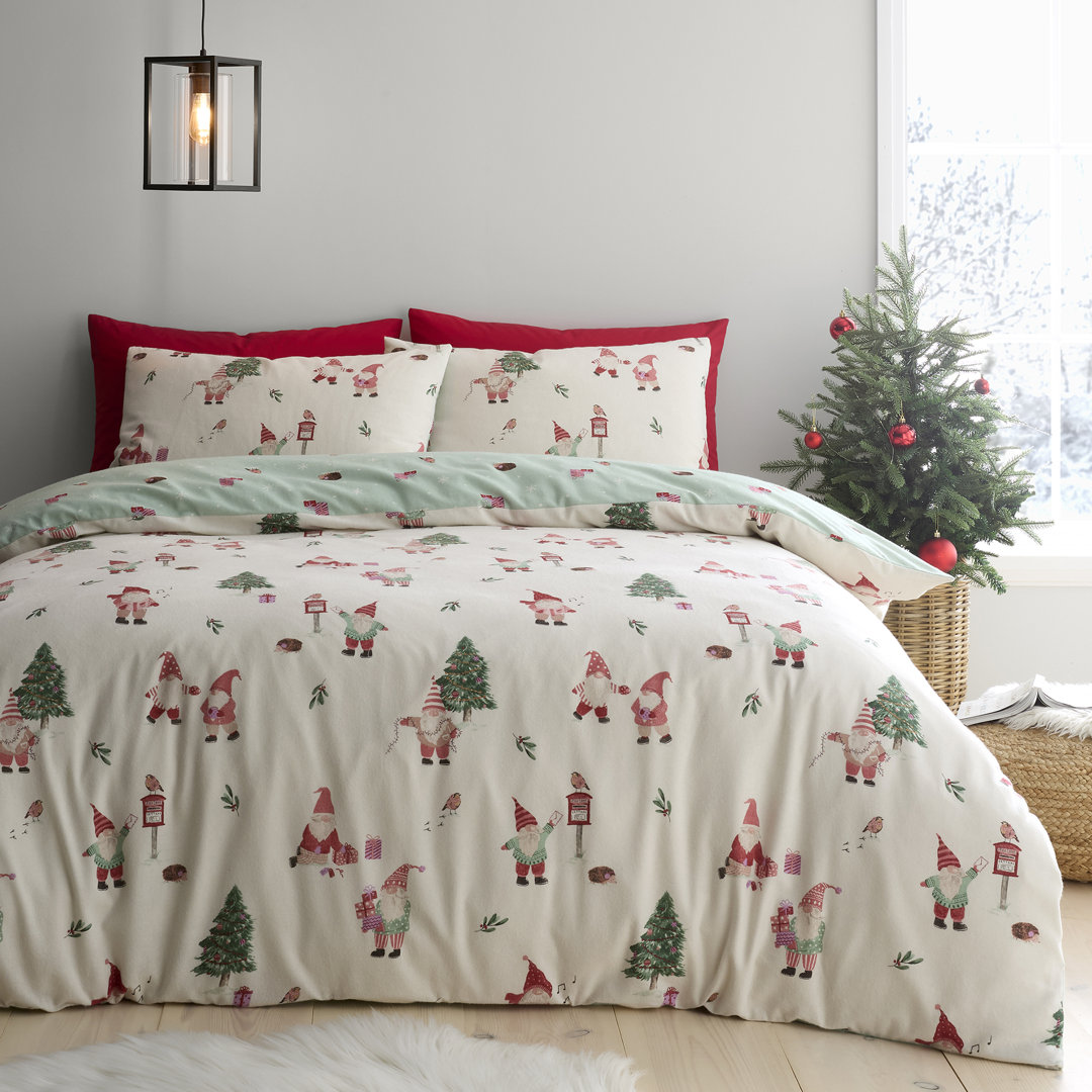 Fusion Christmas Gonks Duvet Cover Set Natural