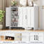 Multifunctional Freestanding Shoe Organizer With Adjustable Shelves