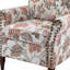 Fauteuil avec garniture cloutée et pieds tournés-1319462617
