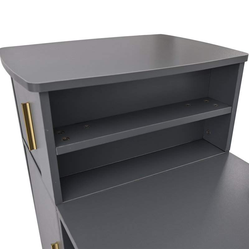 Bureau de maquillage pour coiffeuse et maquillage, Gris