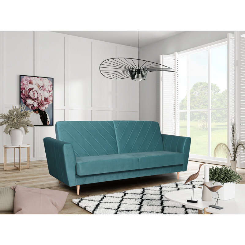 Copan 3 Seater Sofa Bed, Turquoise