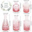 Ensemble de 5 vases à fleurs en verre-1652182419