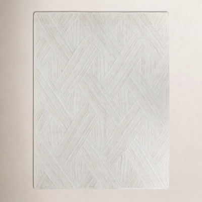 Lizbeth Cream Hand-Woven Geometric Jute Rug
