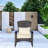 Comfortable Patio Chair In Beige Cushions. Wide , & Water . Fits Patio, Porch, Pool. 250 Lbs Capacity. Assembly Required With Contemporary Style For Outdoor Living. 15.25” Seat Height Cushion. Pe ,-801001840