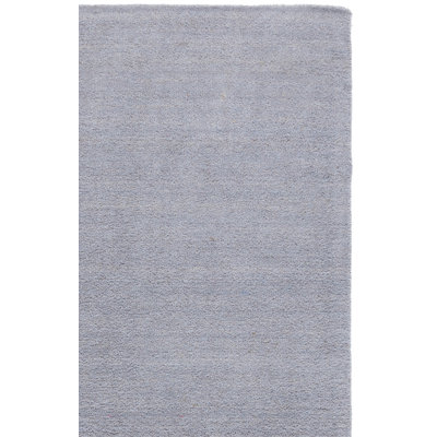 Tapis gris en laine tissé à plat fabriqué à la main Southbury