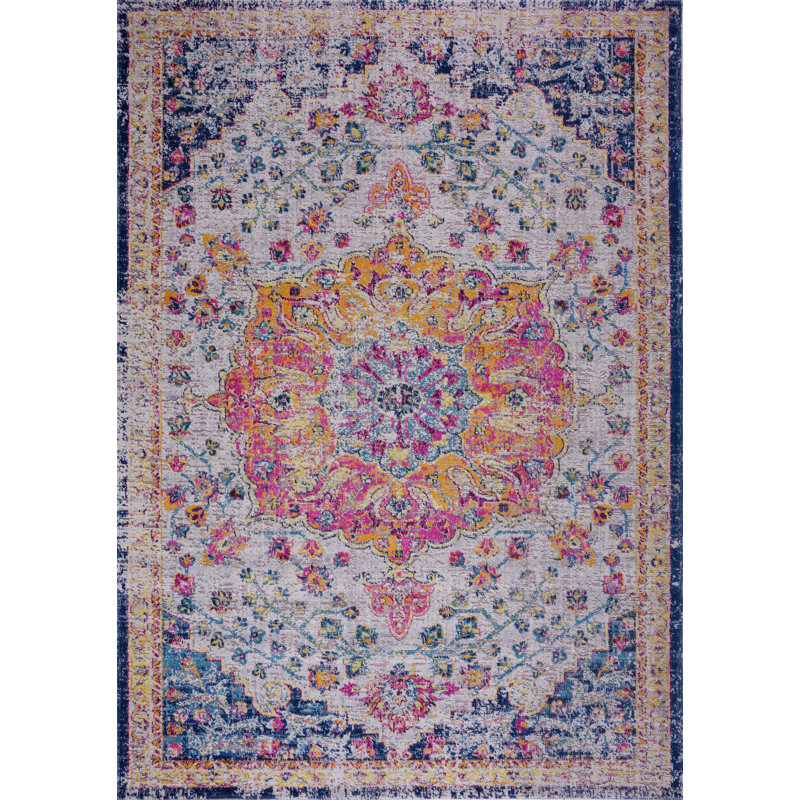 Tapis beige Harrold, Tapis de couloir 2 pi 7 po x 4 pi 11 po