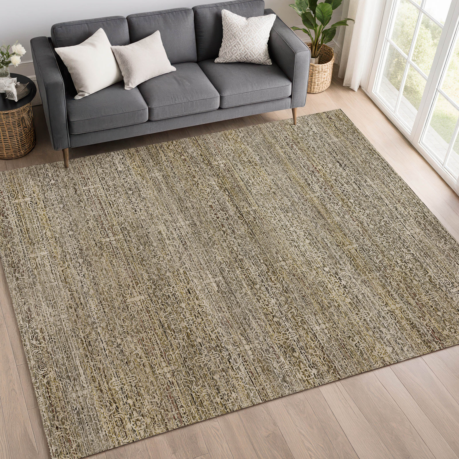 Rug, Khaki, 6'6" x 9'6"