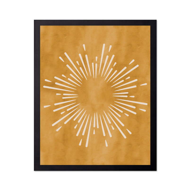 Rayons de soleil, Cadre noir, Affiche, H 18 po x l 24 po