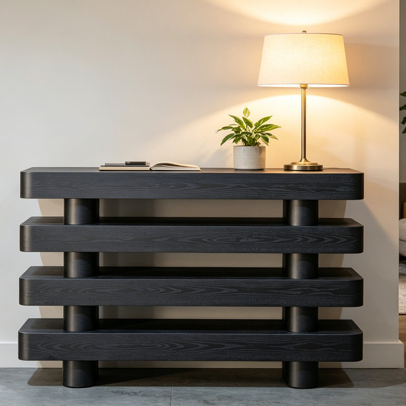 Console Mid-Century, 39.4" H x 59.1" W x 13.8" D