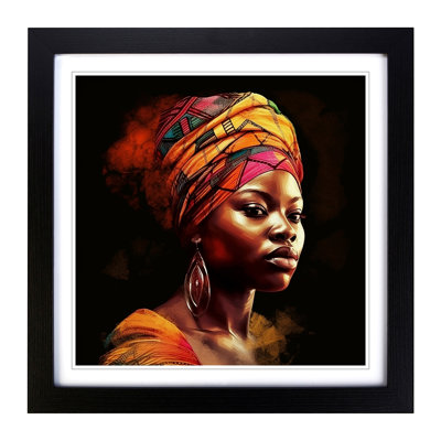 African Woman Conceptual Art - Framed Print