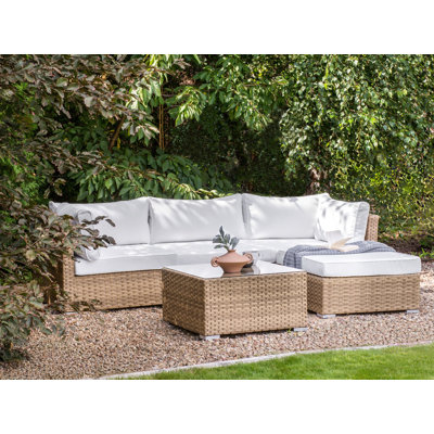 Bines Wicker 4 - Person Garden Lounge Set with Cushions