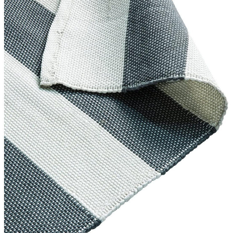 Tapis gris / blanc à motif abstrait tressé à la main All 5 pi x 7 pi Allona