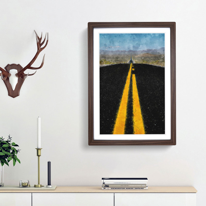 Horizon of Nevada - Framed Print, Walnut Framed, 45cm H x 33cm W x 2cm D