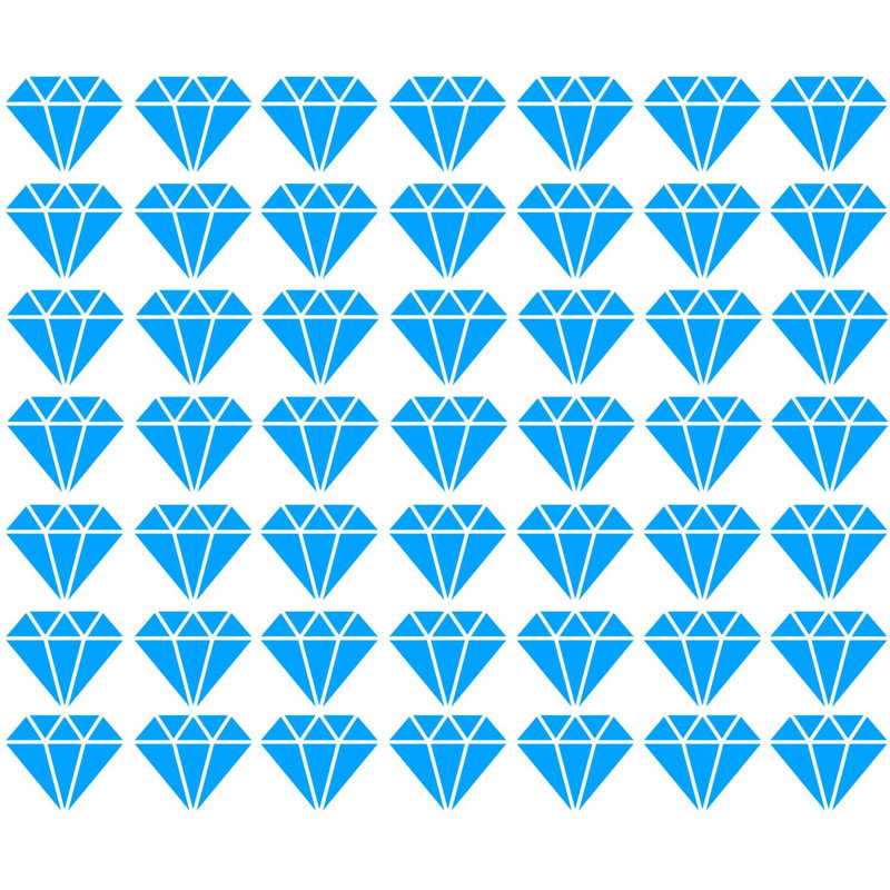 Décalcomanie murale Diamond, Bleu ciel