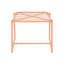 Table d'appoint de 15,5 po de hauteur avec structure en maille de fer orange - H 15,93 po en fer, orange, l 19,44 po x P 17,57 po, conception, à l'usure, assemblage requis-671985048