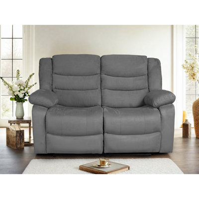 Frithiof 59"Microfiber Manual Recliner Chair Reclining Loveseat