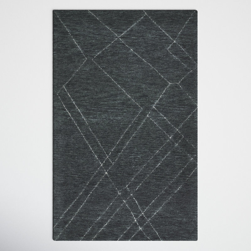 Hand Tufted Wool Abstract Indoor Rug, Rectangle 5' x 8'