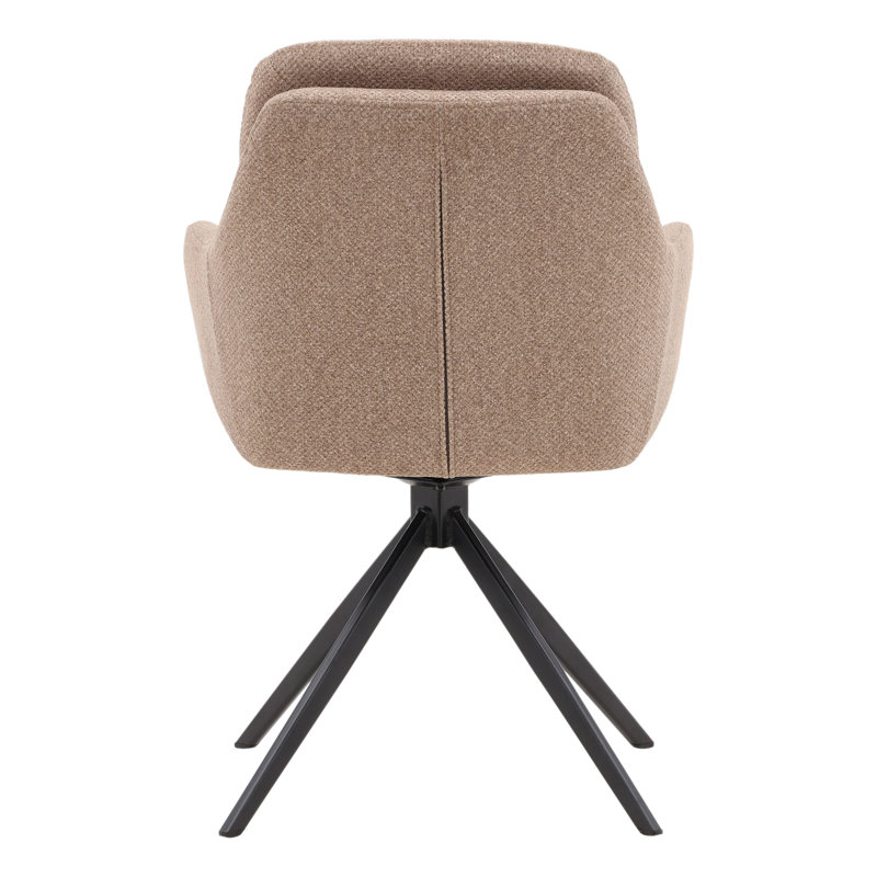 Ravena Upholstered Swivel Dining Chair, Sand (Set of 2)