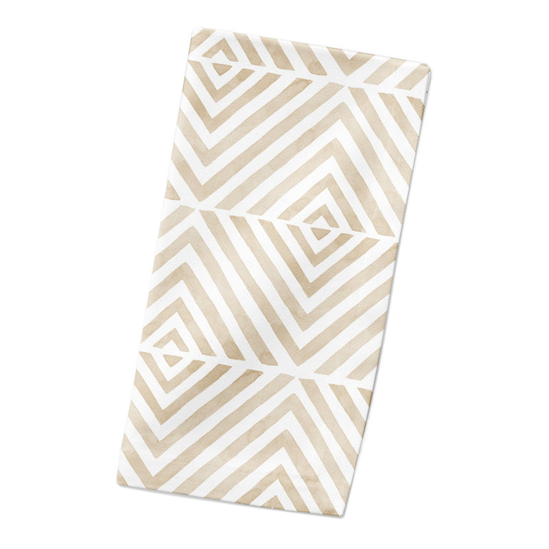 Cotton Twill Geometric Square Napkin