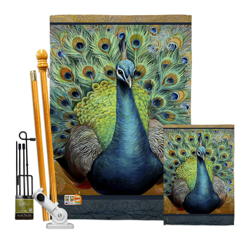 Double Sided 40'' H x 28'' W Polyester Animal Flag Set