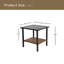 Ensemble de chaise berçante pivotante 3 pièces avec table basse à 2 niveaux et coussins de dossier confortables en rotin
