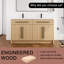 Meuble-lavabo double 60 po avec plateau en résine-1674991515