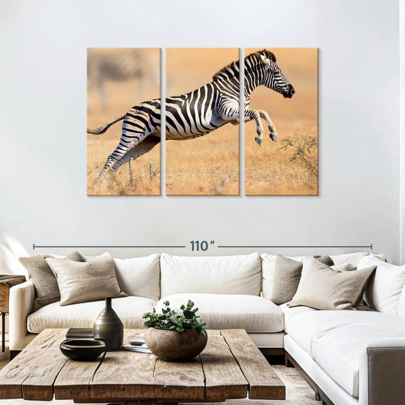 Brampt Jumping Zebra, 48" H x 74" W