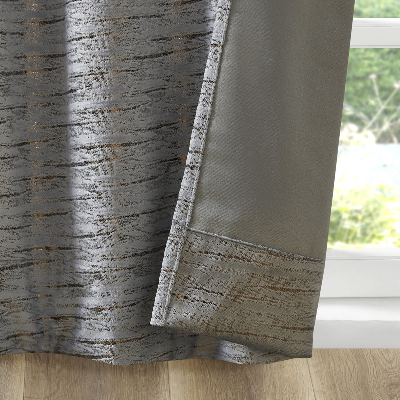 Colt Room Darkening Poly Velvet Rod Pocket/Back Tab Curtain Panel Pair, 37" W x 95" L, Navy