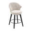 Ensemble de 2 tabourets de bar pivotants à hauteur de comptoir, chaises rembourrées en chenille avec large dossier pour bar, îlot de cuisine et salle à manger-698092756