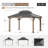 Jolydale Soild Wood Gazebo, Hardtop Gazebo With Galvanized Steel Double Roof, Suitable For Patios, Lawn And Backyard-115293464