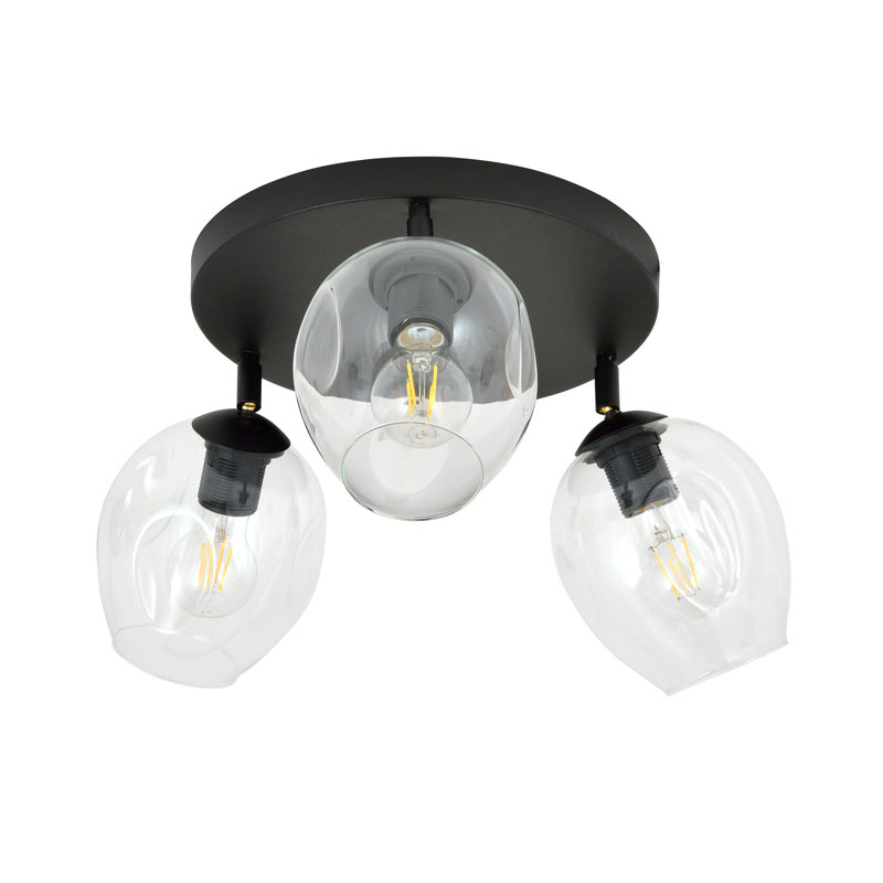Goodfellow Glass Semi Flush Mount, Transparent