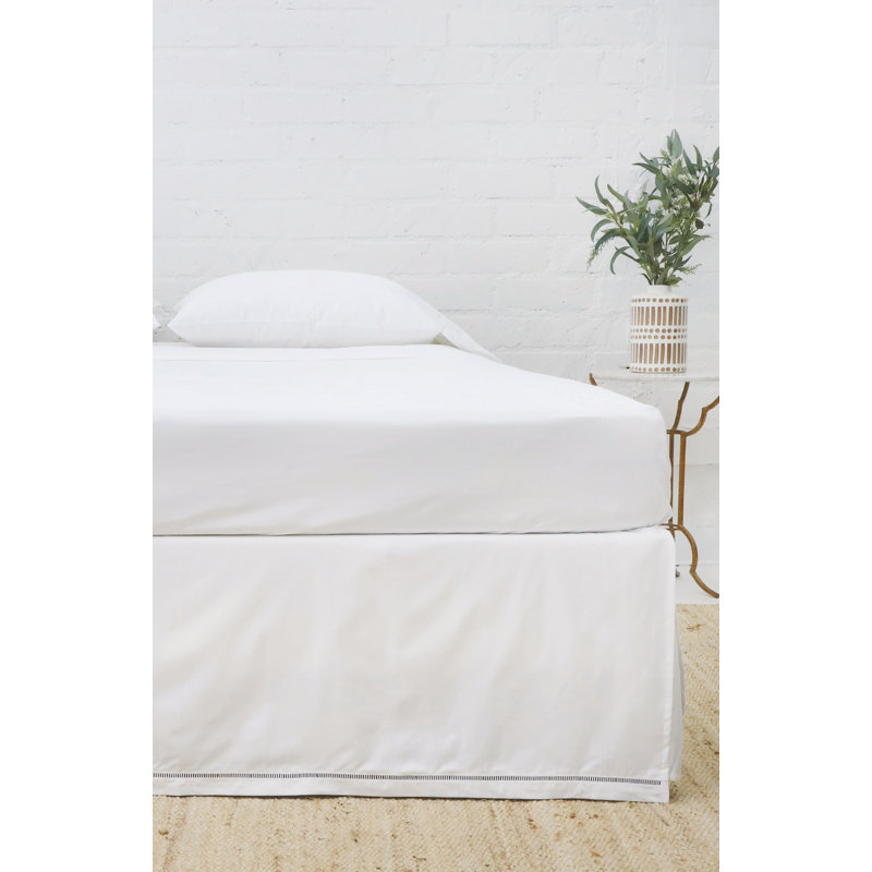 Jupe de lit 18 po Como, Simple, Blanc