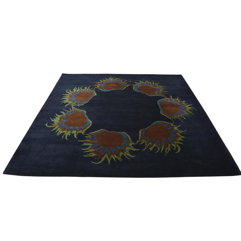 Tapis bleu marine rectangulaire 7 pi 5 po x 7 pi 7 po Pineland