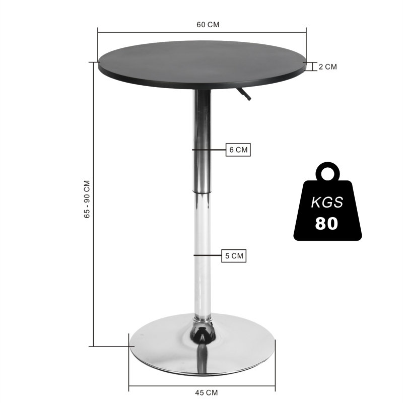 Carletta Round Metal Base Dining Table, White