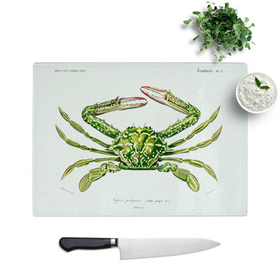 Glass Green Crab by Charles D' Orbigny Chopping Board