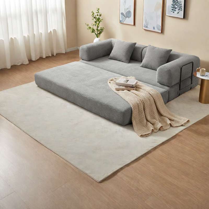 Convertible Sofas Corduroy 78.7 Inch Modern Space Saving Home Sleeper