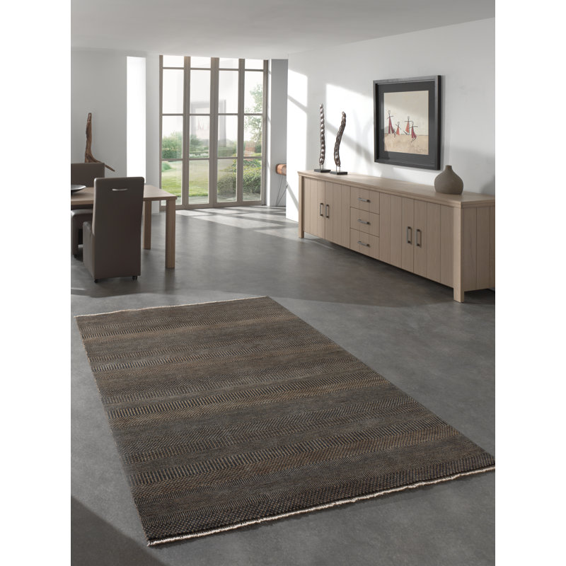 Abram Solid Colour Hand Woven Area Rug, Runner 70 x 140cm