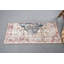 Petit tapis turc antique parfait pour le vestibule avec un motif décoratif multicolore et vibrant