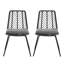 Chaises 2 pièces avec coussins gris pour patio de jardin - Chaise transitionnelle facile à assembler